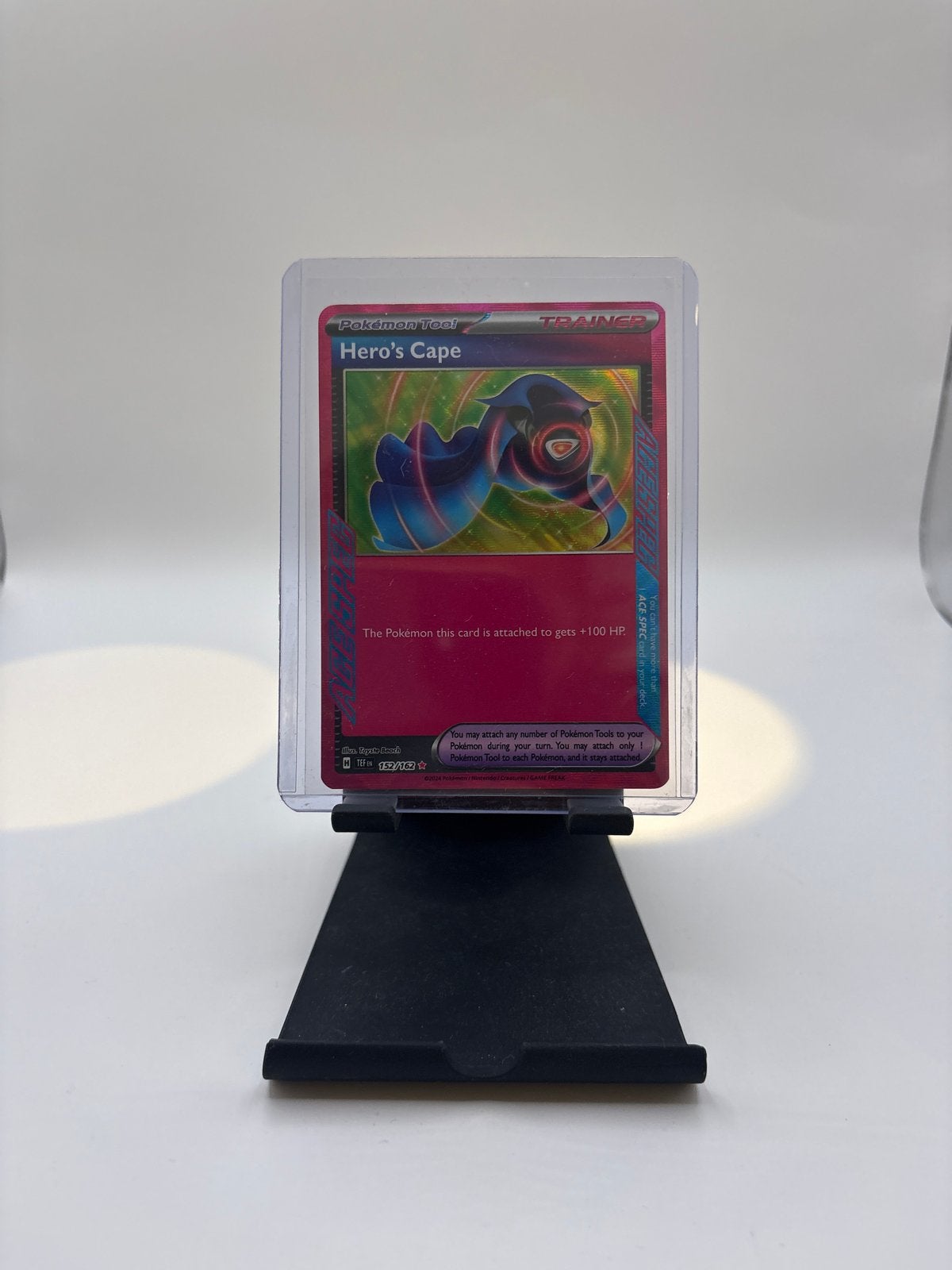 Pokemon Hero's Cape ACE SPEC 157/162 Paradox Rift, Ophalen of Verzenden, Zo goed als nieuw, Losse kaart, Foil