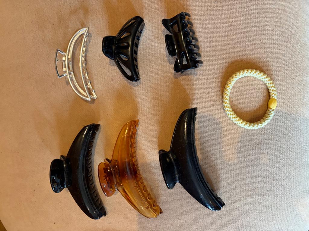 6 haarklemmen ivm overlijden te koop bruin, Ophalen of Verzenden, Zo goed als nieuw, Haarspeld