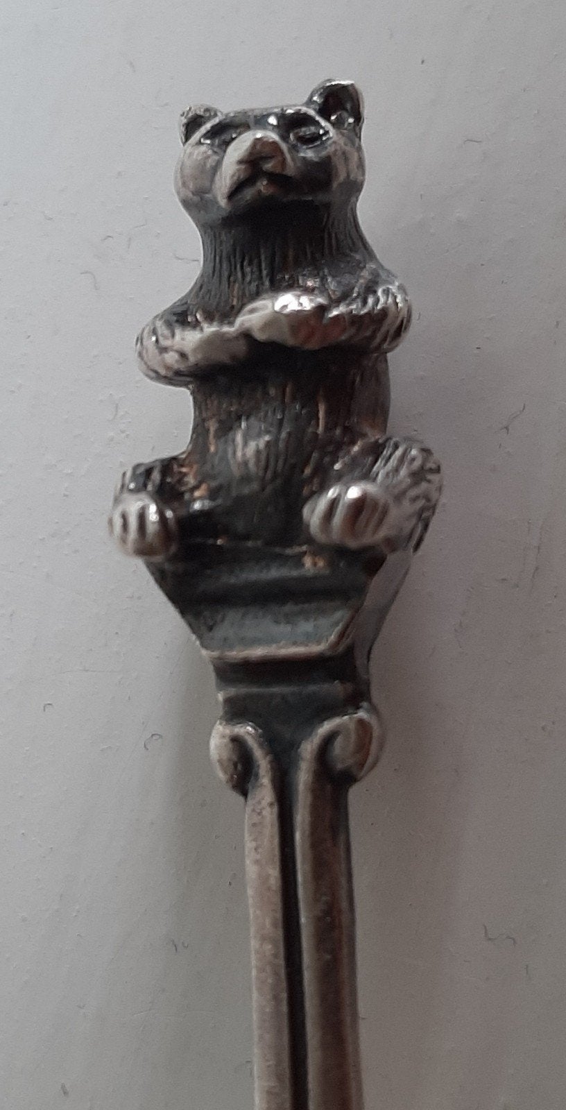 verzilverd theelepeltje Nieuwkoop.1983. Wereld NatuurFonds, Antiek en Kunst, Ophalen of Verzenden
