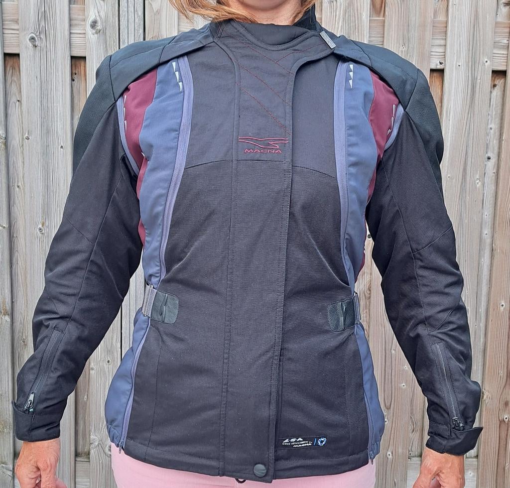 Macna motorjas dames maat DL / maat 40, Ophalen, Jas | textiel, Dames, Tweedehands