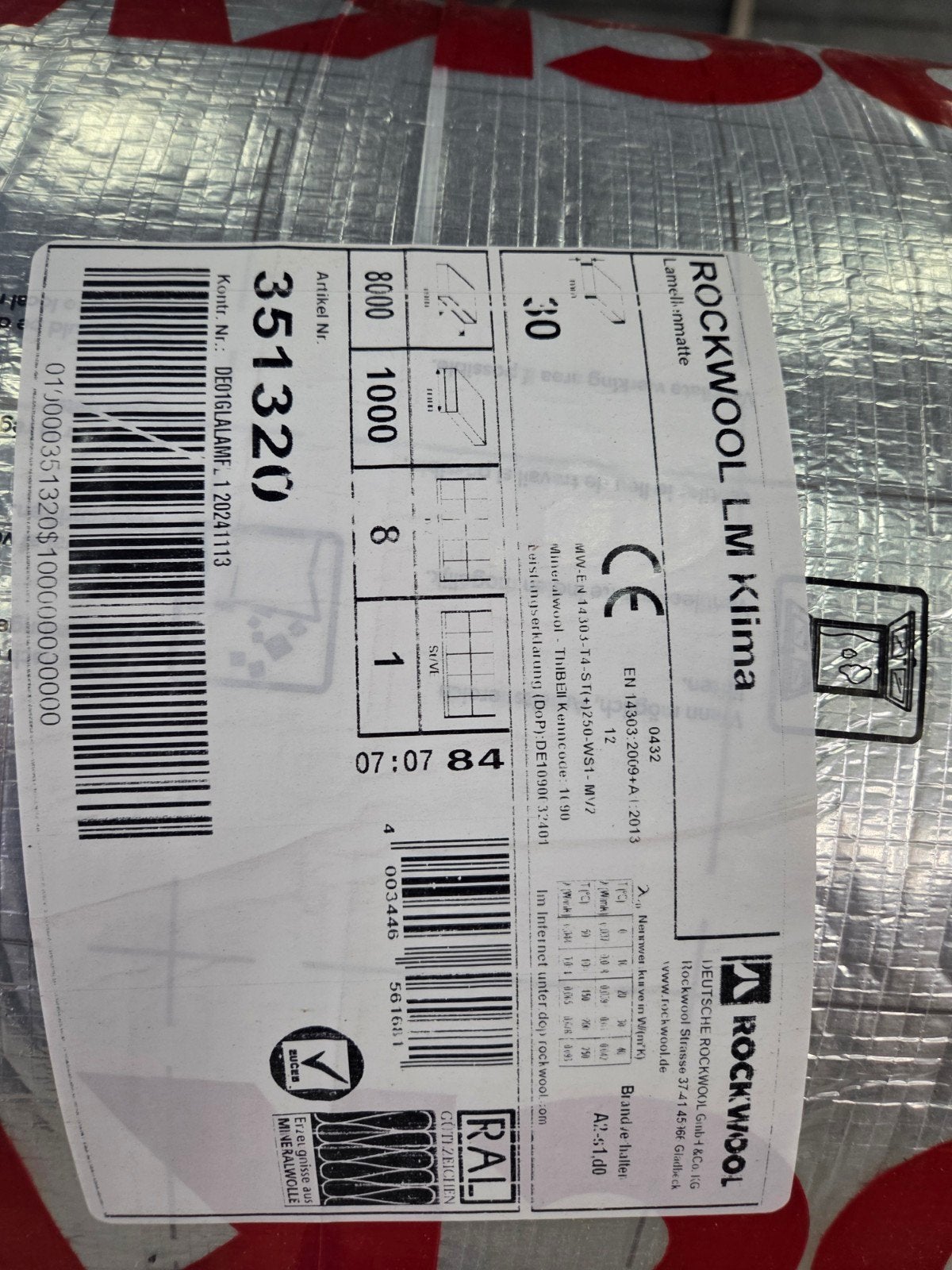 Rockwool Klima Dekens 25 en 30 mm dik, Ophalen of Verzenden