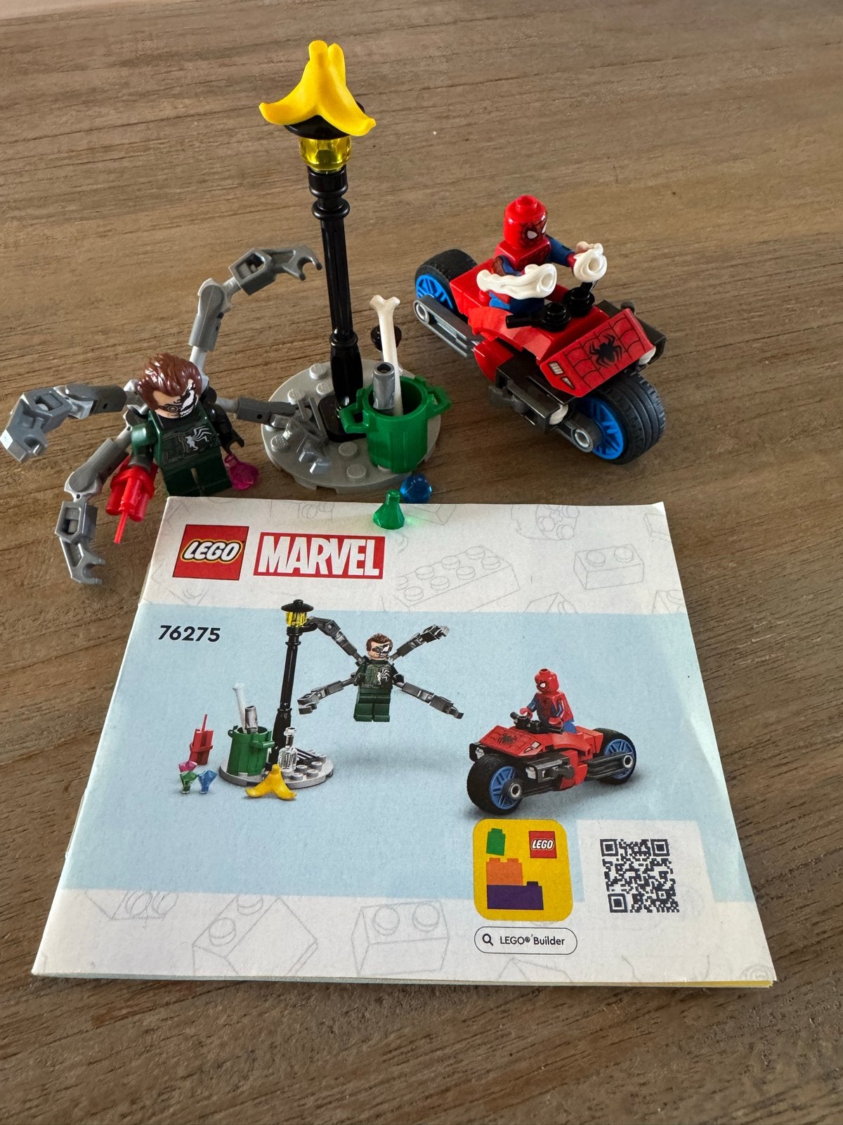 LEGO Marvel Spider-Man vs. Doc Ock Motorfiets Achtervolging, Ophalen of Verzenden, Zo goed als nieuw, Overige merken
