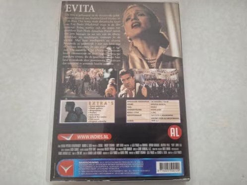 Dvd Evita h, Alle leeftijden, Ophalen of Verzenden, Zo goed als nieuw, Film