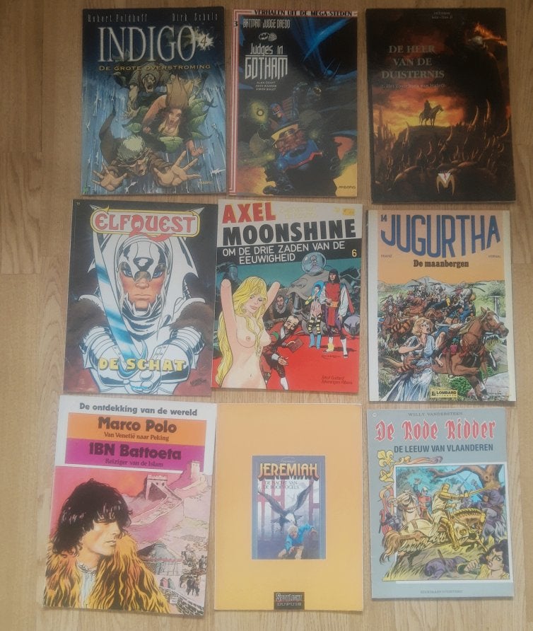 9x Diverse Strips / Elfquest - RODE RIDDER Jugurtha JEREMIAH, Meerdere stripboeken, Ophalen of Verzenden, Gelezen