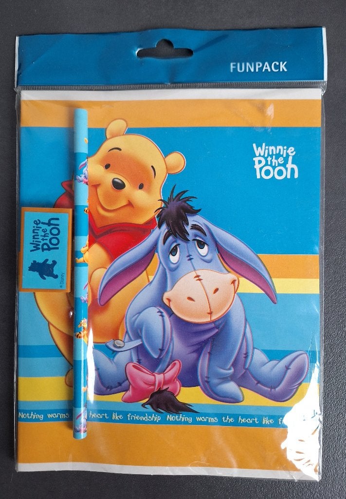 Winnie the Pooh schrift met potlood/gum (nieuw in plastic), Ophalen of Verzenden, Winnie de Poeh of vrienden, Nieuw, Papier, Kaart of Schrift