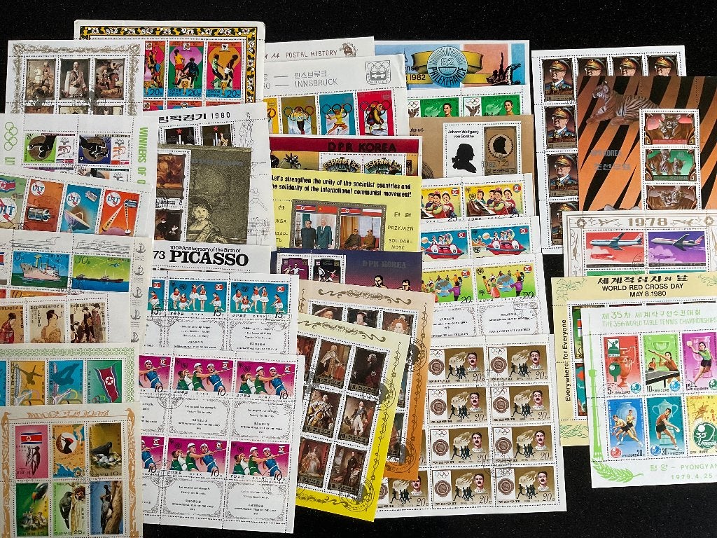 130 vellen/blokken postzegels Noord-Korea, Ophalen of Verzenden, Gestempeld, Oost-Azië