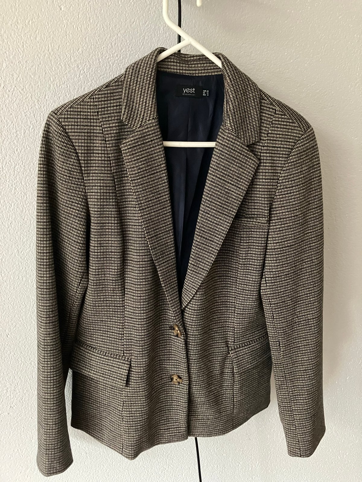 Yest Geblokt Colbert Maat 40 - Zo goed als nieuw, Kleding | Dames, Jasjes, Kostuums en Pakken, Maat 38/40 (M), Meerkleurig, Ophalen of Verzenden