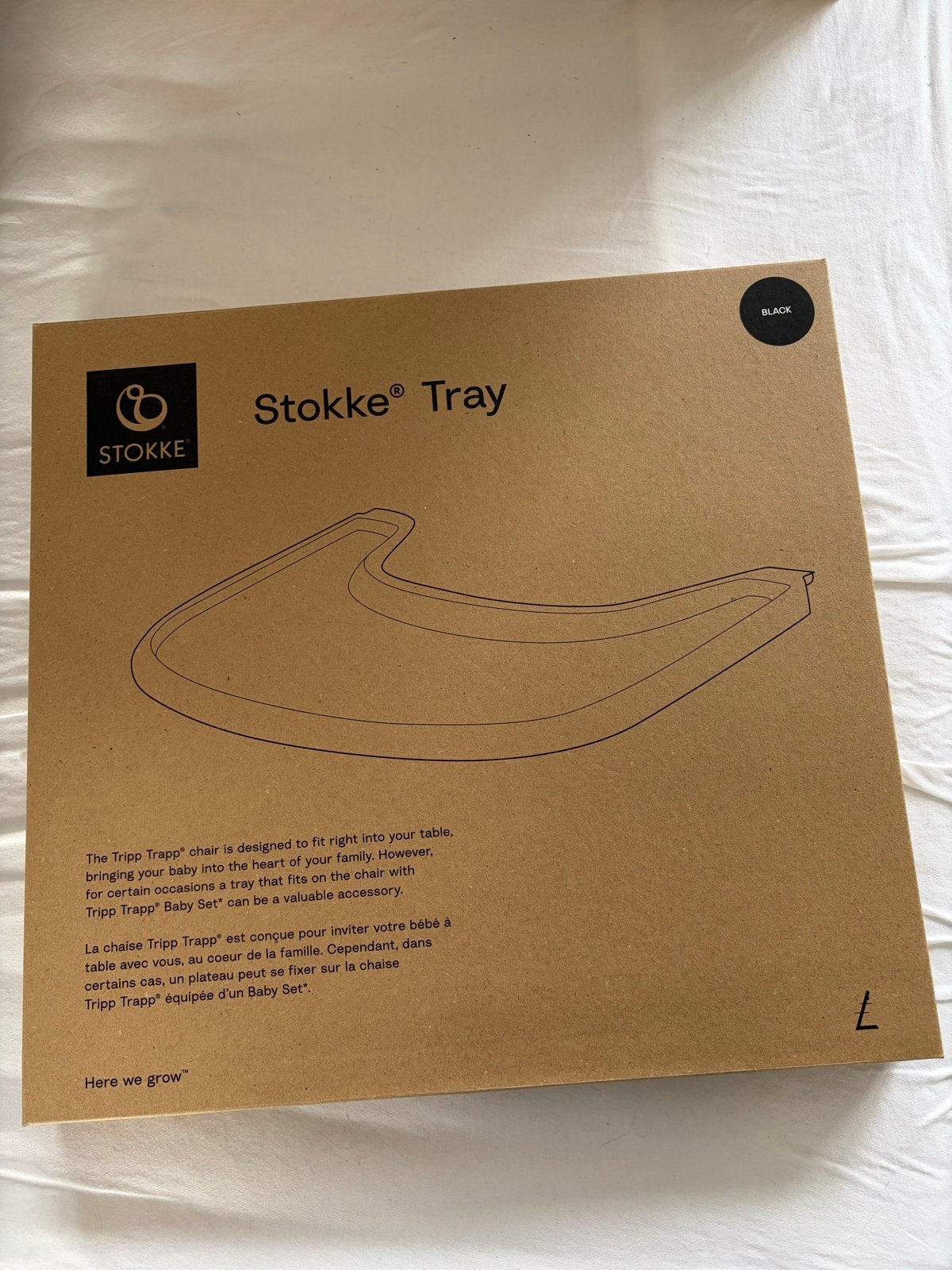 Stokke Tray Zwart - Nieuw in doos, Ophalen of Verzenden, Nieuw, Overige typen, Afneembaar eetblad