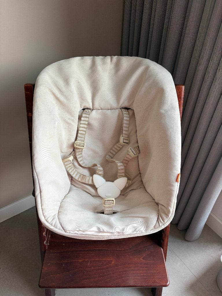 Stokke Tripp Trapp newborn set beige, Ophalen of Verzenden, Zo goed als nieuw, Meegroeistoel, Gordel(s)