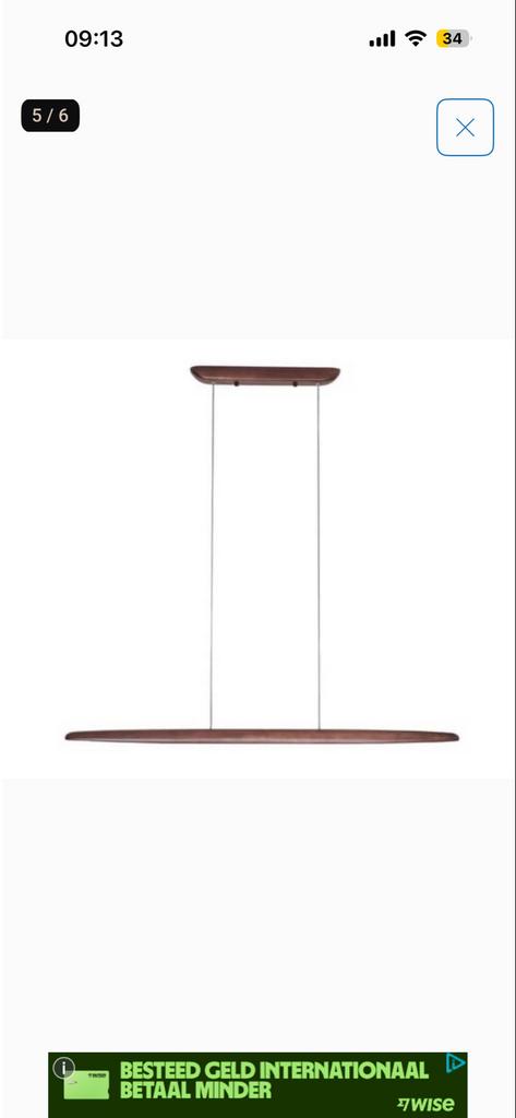 Zo goed als nieuwe Woody Hanglamp - Modern design, Huis en Inrichting, Lampen | Hanglampen, Ophalen, Zo goed als nieuw, Hout