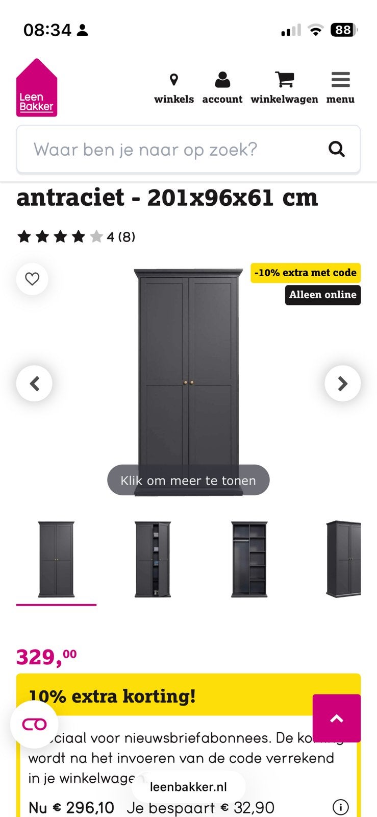 Kast Amber Leen Bakker, Ophalen of Verzenden, Zo goed als nieuw