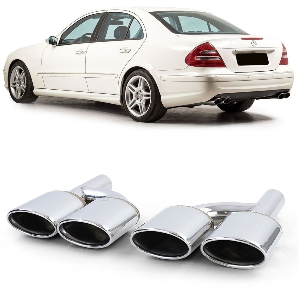 Uitlaat Sierstuk RVS Voor Mercedes W204 W211 W164 W166 W221, Auto diversen, Tuning en Styling, Verzenden, Automotive Parts, A.parts@hotmail.nl
