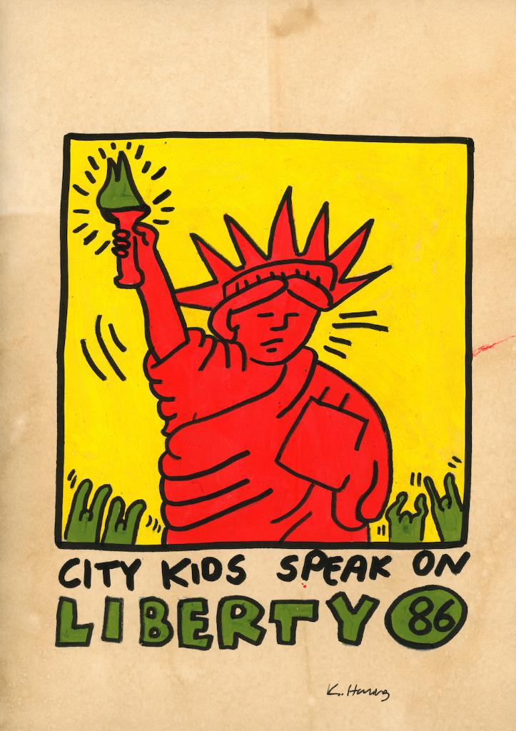 Keith Haring Artwork, Antiek en Kunst, Kunst | Schilderijen | Modern, Verzenden