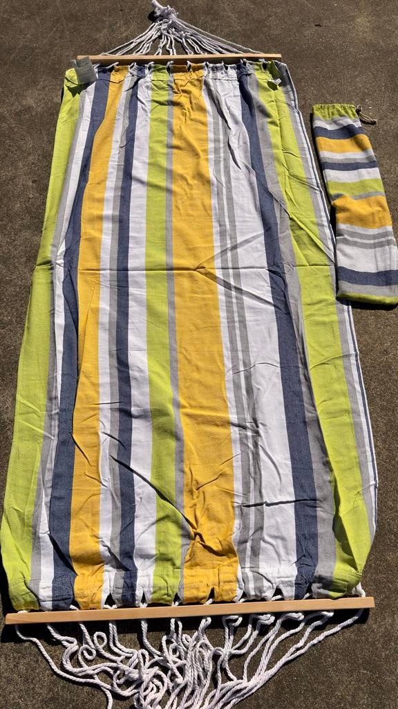 Elltex hangmat gestreept, Tuin en Terras, Ophalen, Opvouwbaar, Nieuw, Eenpersoons