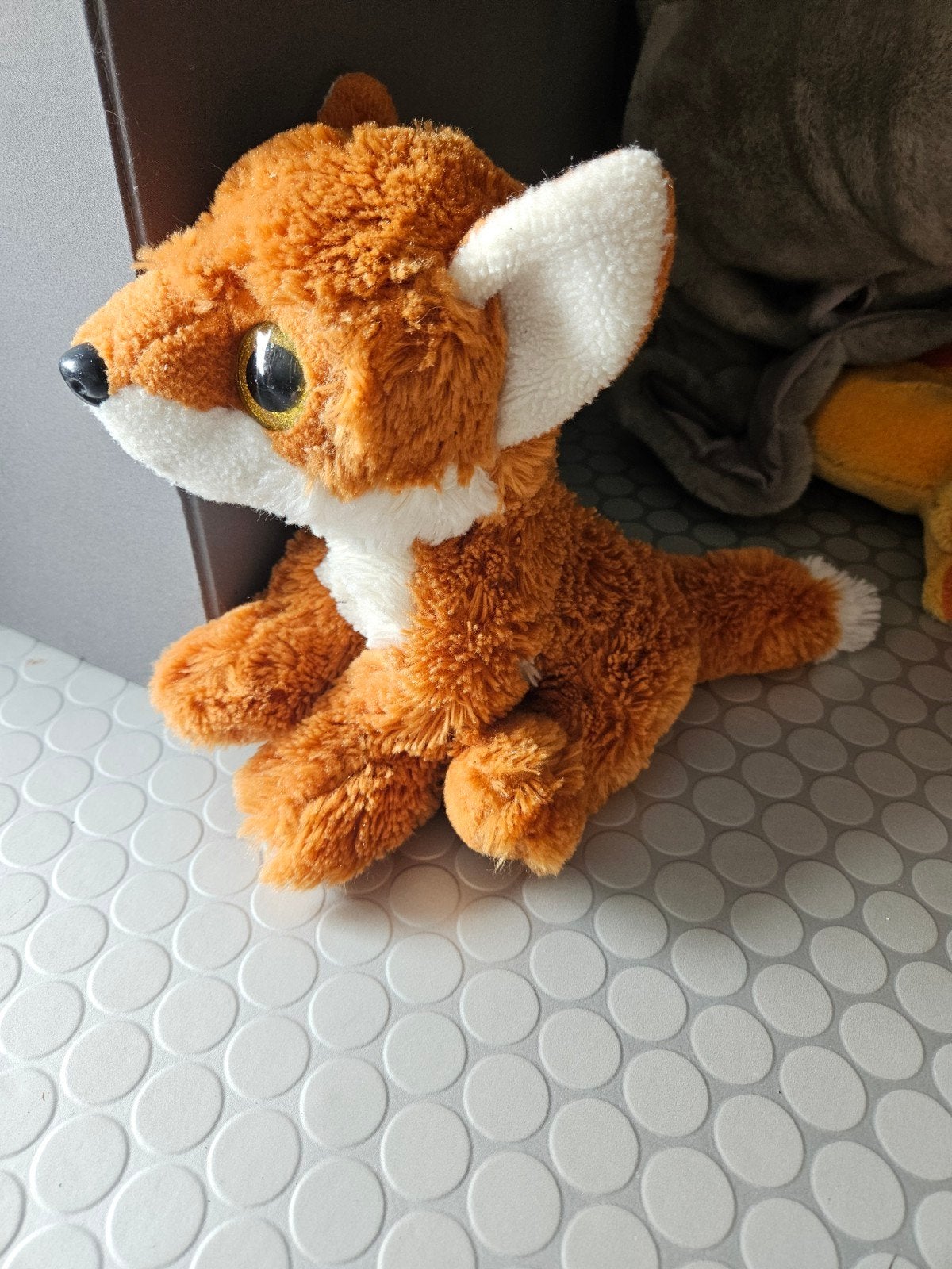 Schattige vos knuffel met grote ogen, Oranje, Overige merken, Overige karakters, Ophalen of Verzenden