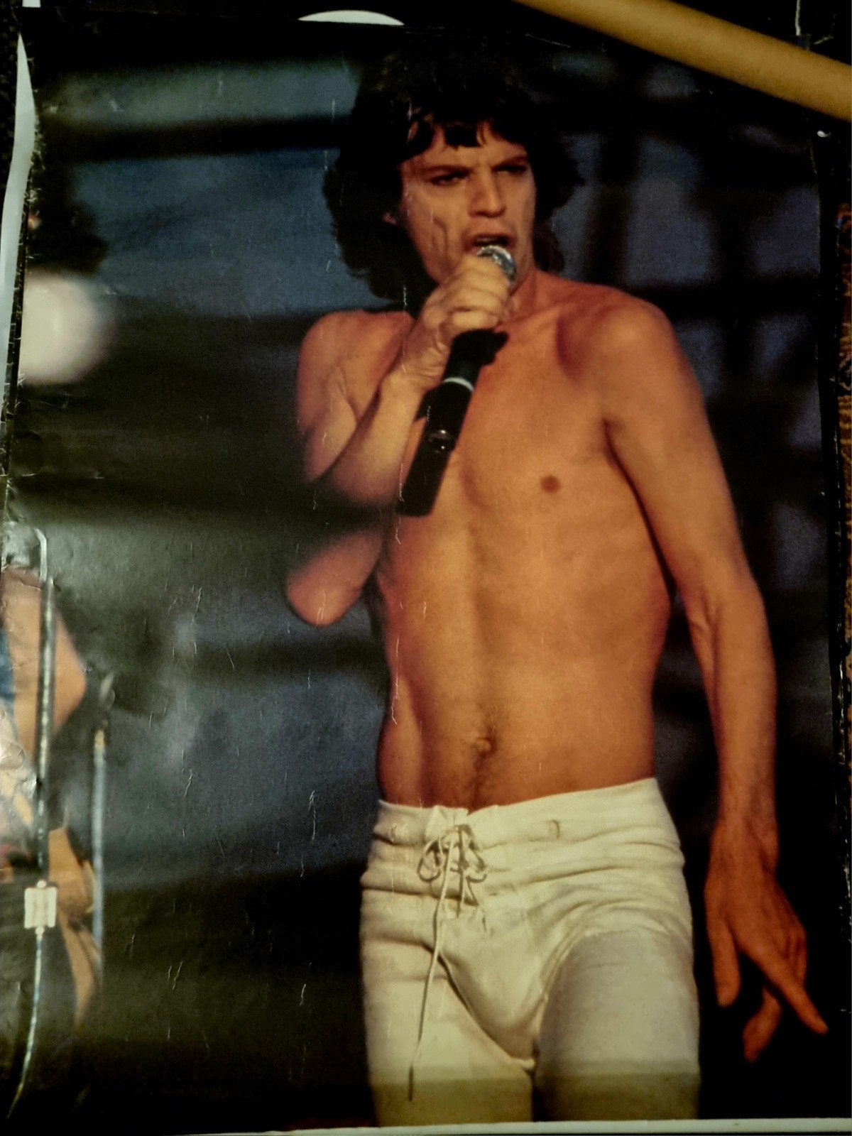 Vintage Mick Jagger Poster - The Rolling Stones, Ophalen of Verzenden, Gebruikt, Poster, Artwork of Schilderij