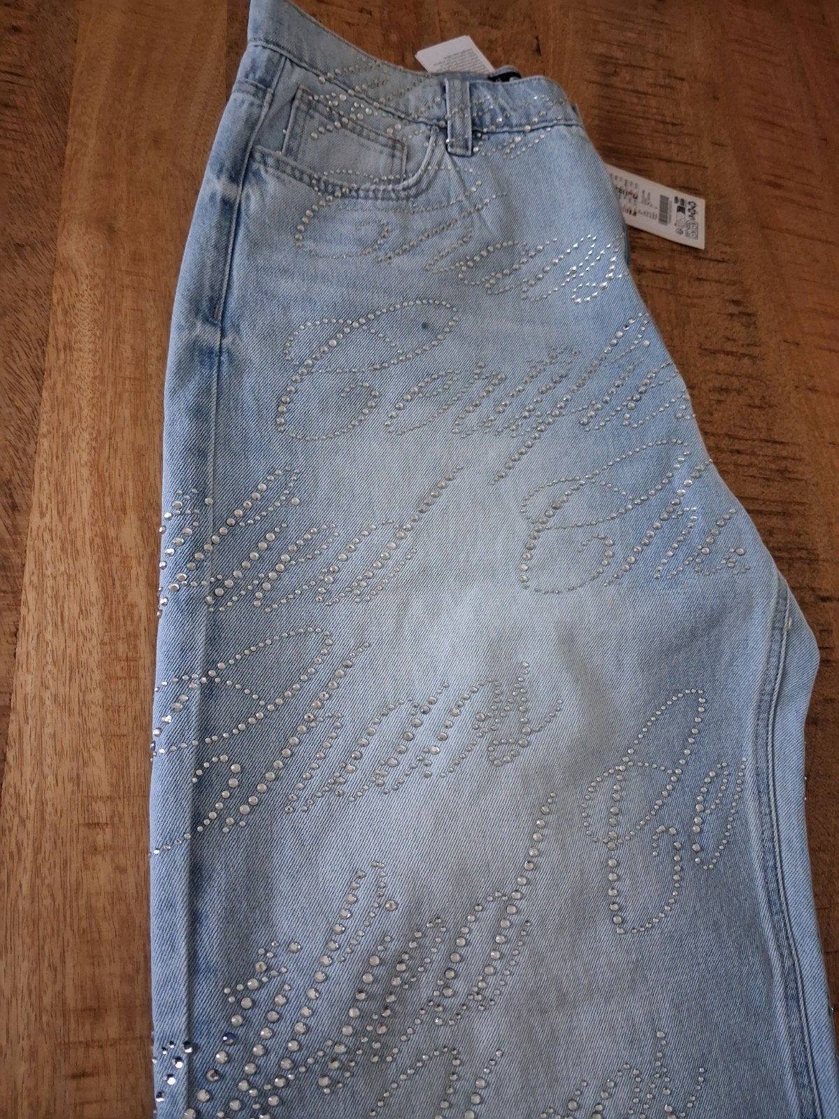 FB Sister Jeans met studs - Maat L, Kleding | Dames, Blauw, Fb sister jeans, Overige jeansmaten, Nieuw
