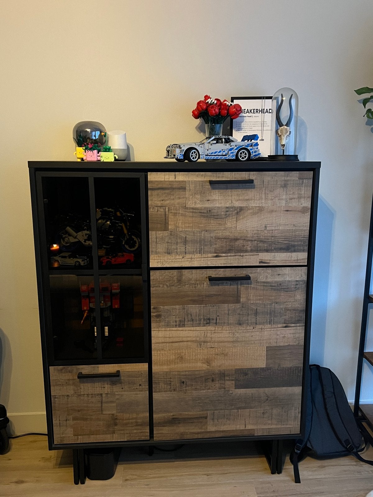 Avalon highboard inclusief verlichting, Huis en Inrichting, Ophalen, 100 tot 150 cm, Zo goed als nieuw, 25 tot 50 cm