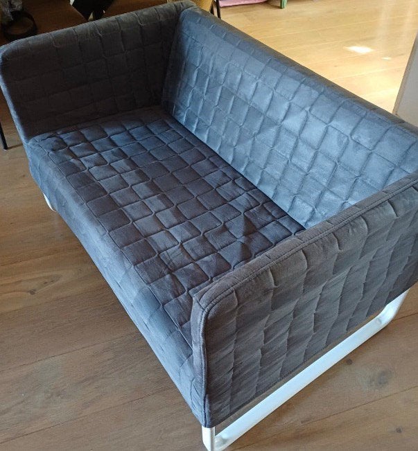 IKEA bankje Knopparp grijs, Ophalen, Gebruikt, Tweepersoons, 75 tot 100 cm