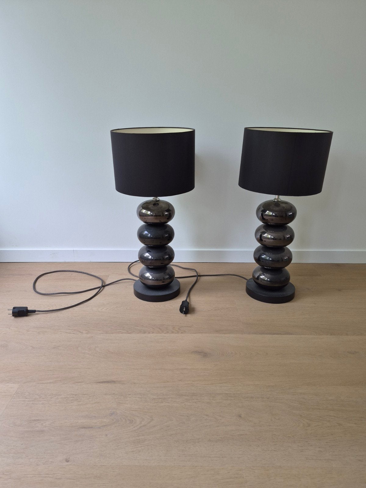 Zwarte tafel lampen Riviera Maison, Zwart, Zo goed als nieuw, Modern, Ophalen