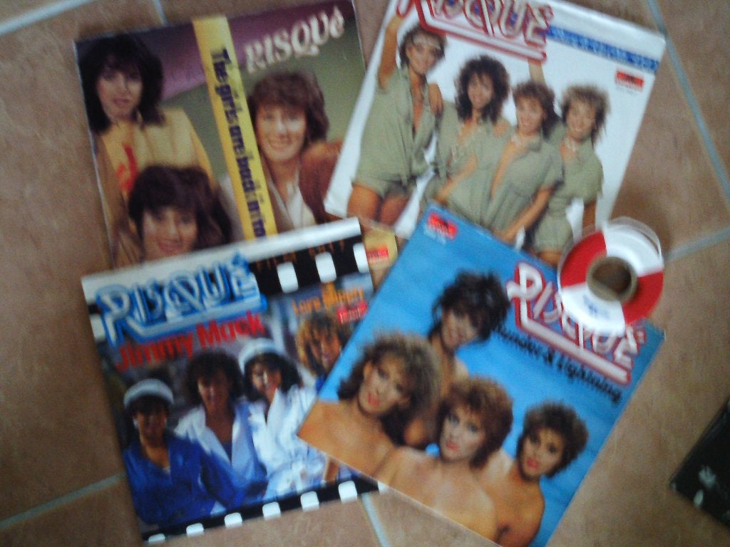 4 X vinyl -- risqué -- 18jul, 7 inch, Ophalen of Verzenden, Zo goed als nieuw, Pop