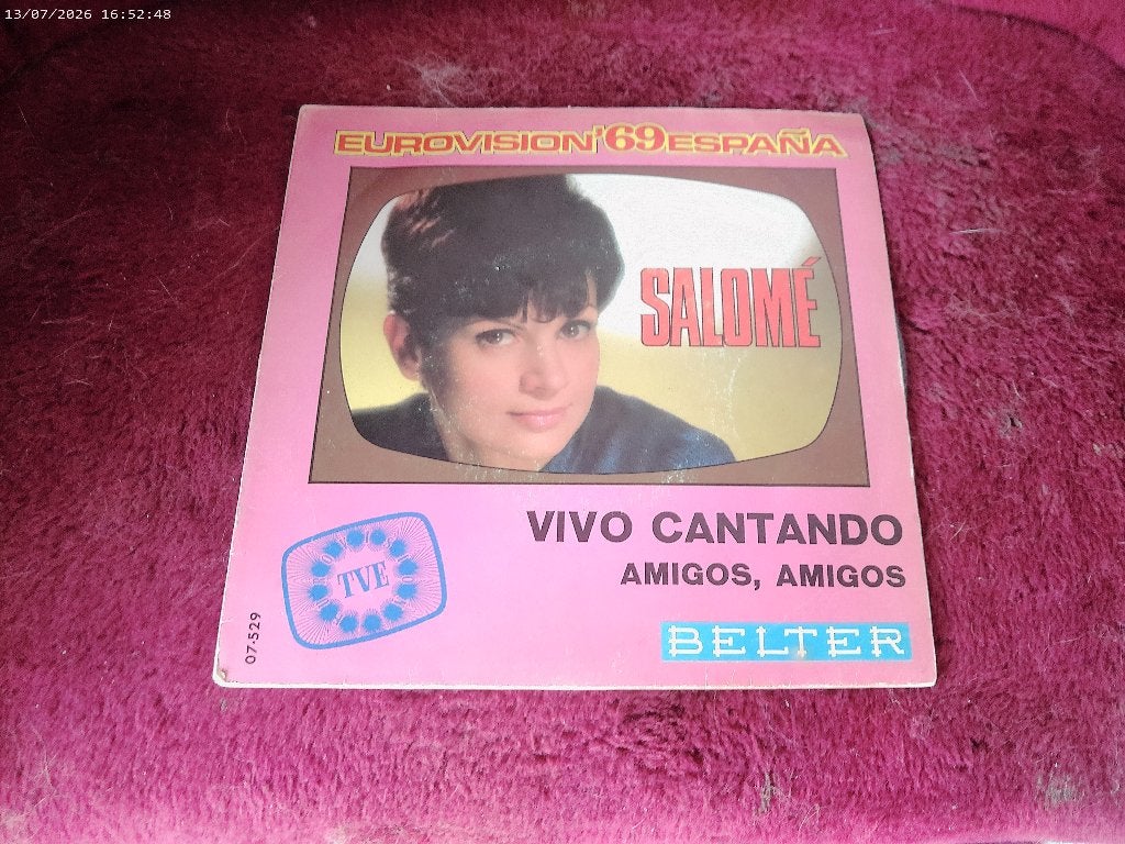 Salome - Vivo Cantando / Amigos ( Songfestival Eurovisie ), Gebruikt, Fotohoes, 7 inch, Ophalen of Verzenden