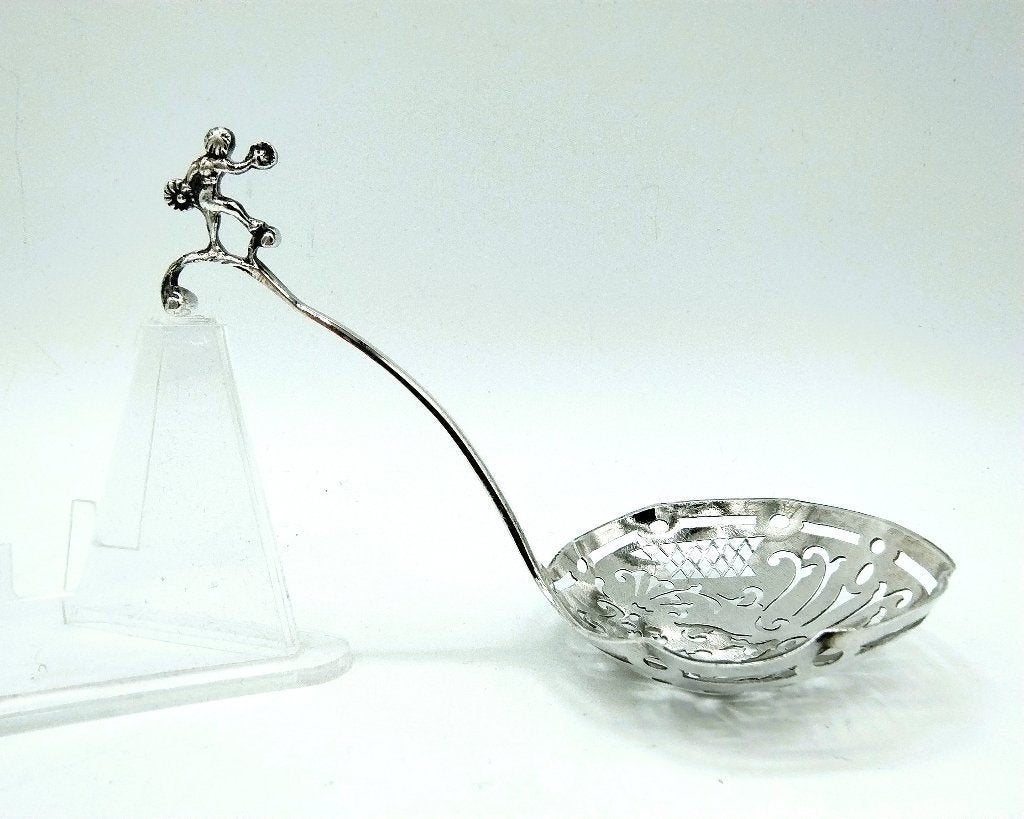 Zilveren strooilepel, R. Elgersma, Leeuwarden, ca. 1760, Verzenden, Zilver