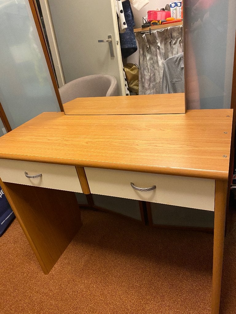 Kaptafel met losse spiegel, Ophalen, Gebruikt, 50 tot 100 cm, Minder dan 100 cm