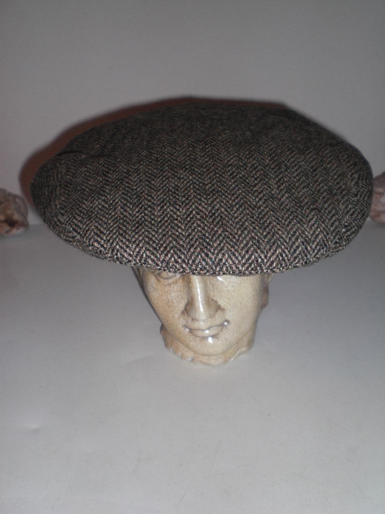 Tweed groen bruine heren pet Burton 60 pure wol Nieuw!, 60 cm (XL, 7½ inch) of meer, Burton, Nieuw, Ophalen of Verzenden