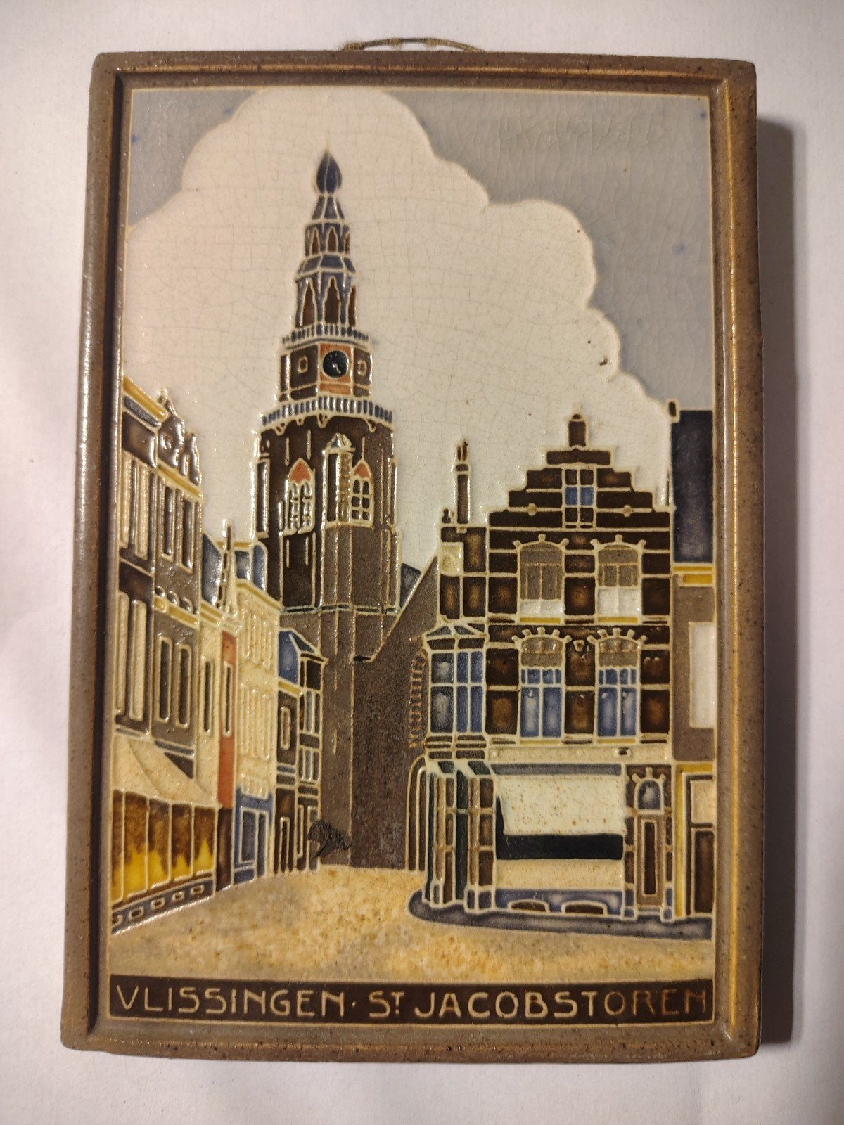 Westraven Vlissingen St. Jacobstoren Cloisonné Tegel, Ophalen of Verzenden
