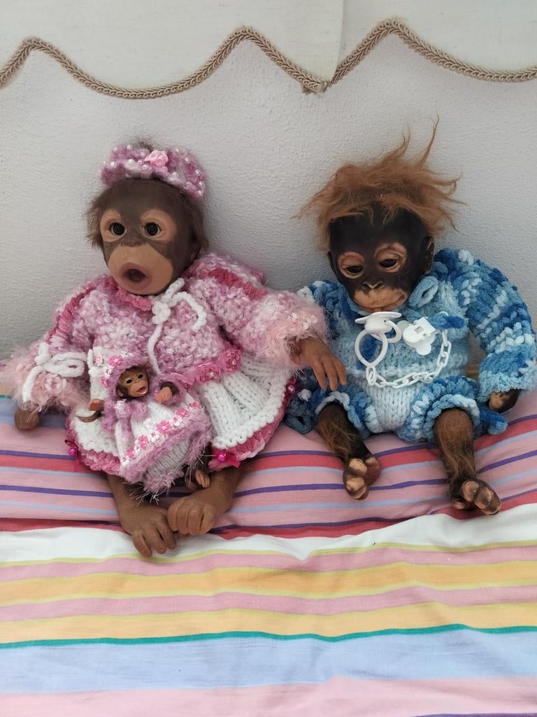 Orginele Aston Drake aapjes/hangmat exstra kleding, Verzamelen, Poppen, Verzenden, Zo goed als nieuw, Pop, Levensecht of Reborn