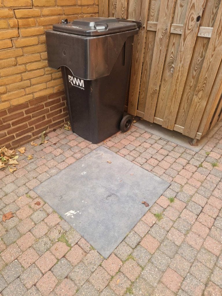 Gratis grote granieten terrastegels 80x80 cm (5 stuks), Tuin en Terras, Tegels en Klinkers, Ophalen, Gebruikt, Terrastegels, Natuursteen