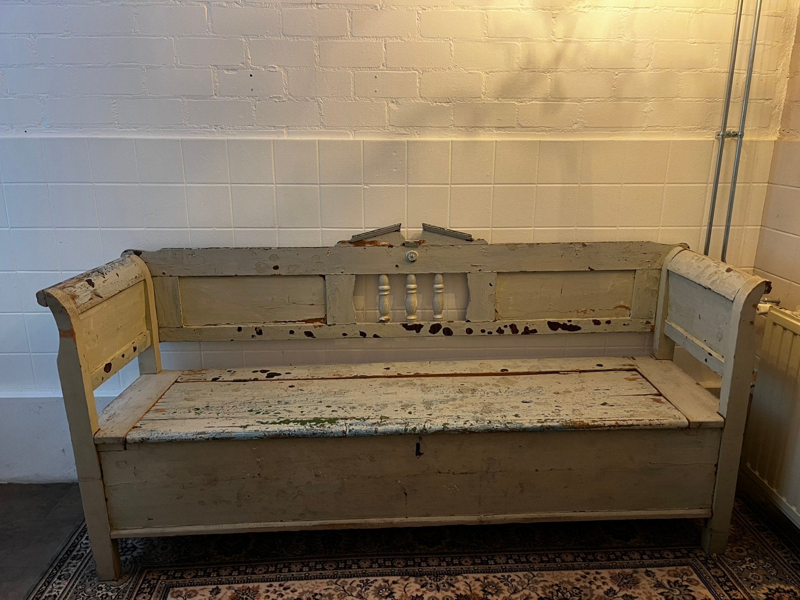 Vintage Klepbank, Ophalen, Gebruikt, Overige maten, Minder dan 75 cm