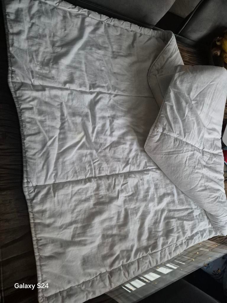 baby/peuter dekbed 100x135, Gebruikt, Overige maten, Wit, Ophalen of Verzenden