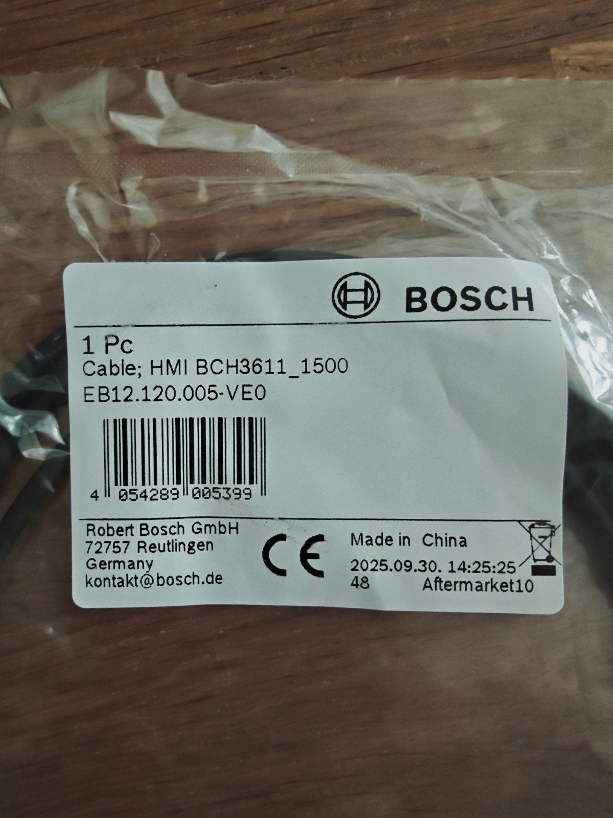 Nieuwe Bosch HMI BCH3611_1500 Kabel EB12.120.005-VE0, Ophalen of Verzenden, Nieuw, Kabel of Snoer
