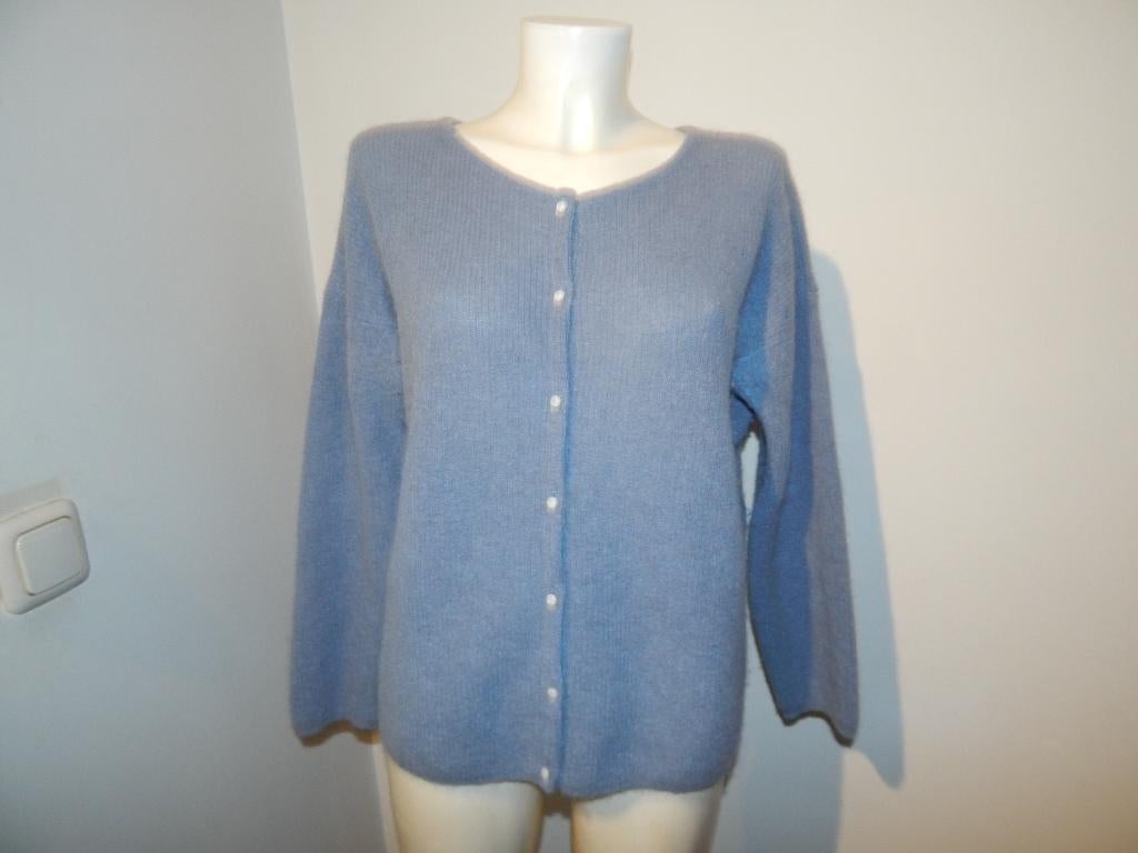Sezane heerlijk zacht warm hemels blauw vest knoopjes M, Kleding | Dames, Truien en Vesten, Zo goed als nieuw, Maat 38/40 (M)