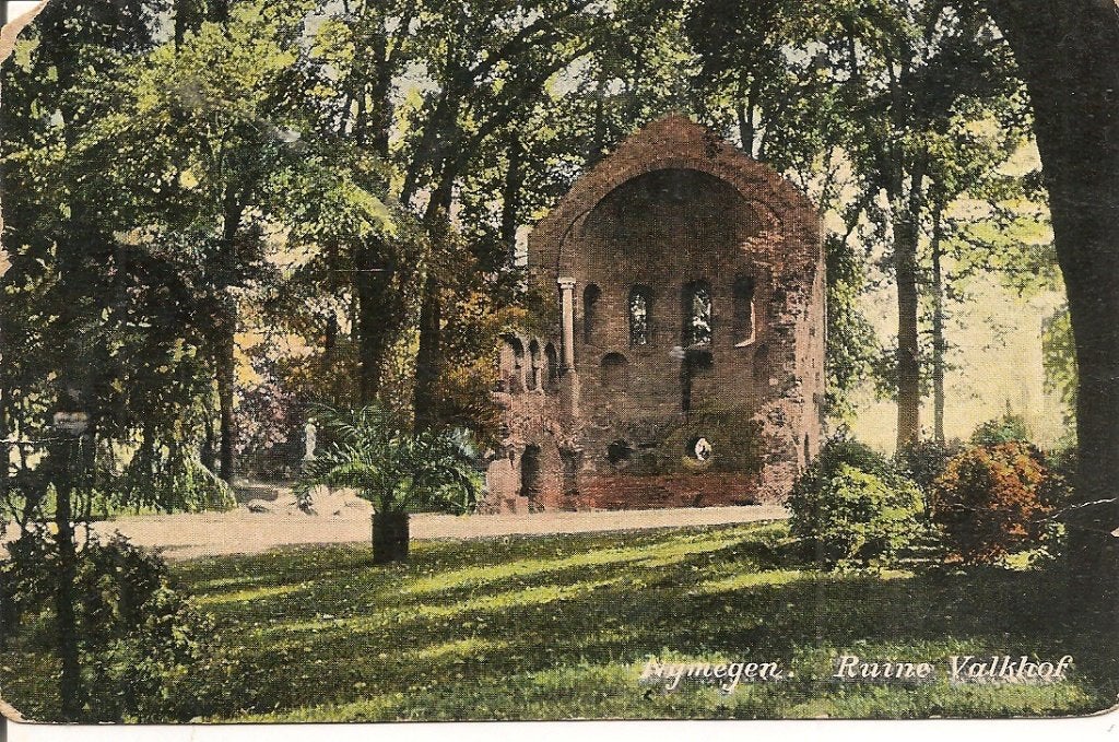 Oude Ansichtkaart Nijmegen - Ruïne Valkhof (1914), Verzamelen, Ansichtkaarten | Nederland, Ophalen of Verzenden, Voor 1920, Gelopen