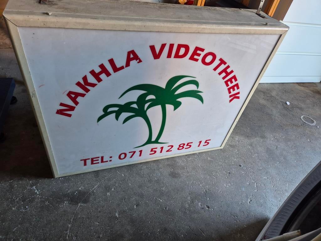 Lichtbak Nakhla Videotheek Reizen - Uniek Reclamebord, Ophalen of Verzenden