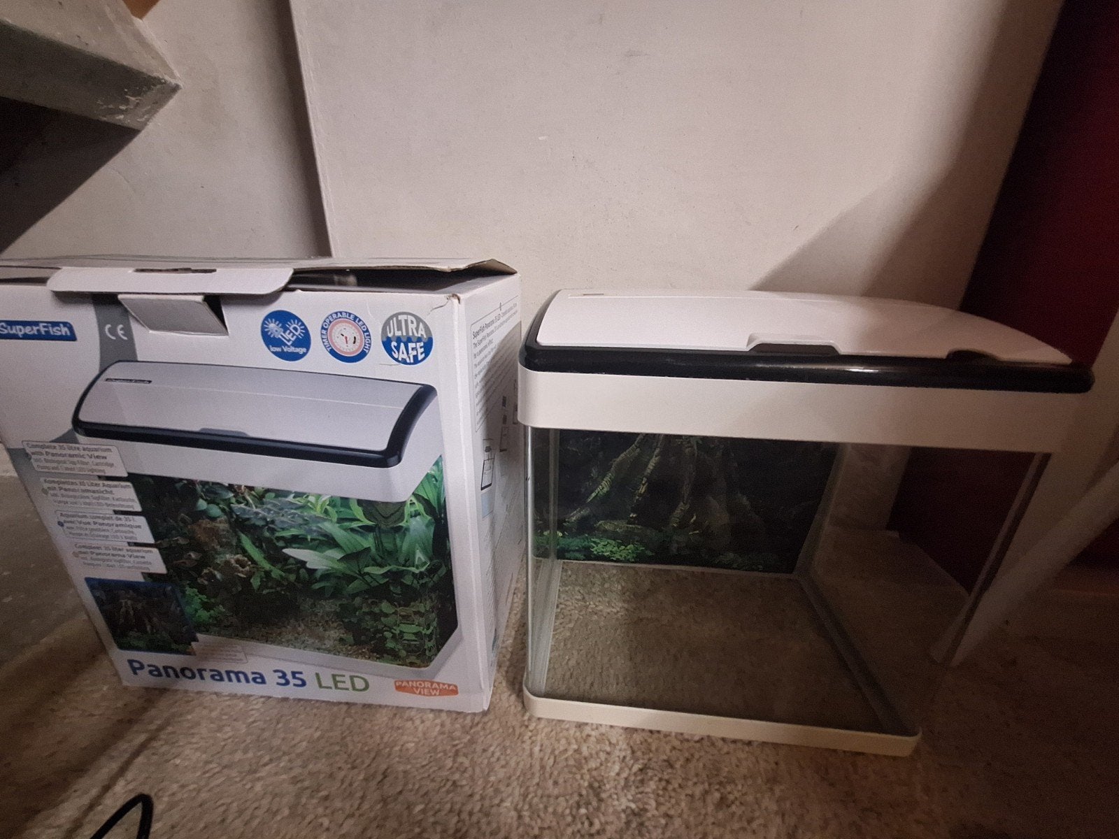 Superfish panorama35, Ophalen, Gebruikt, Inclusief deksel, Leeg aquarium