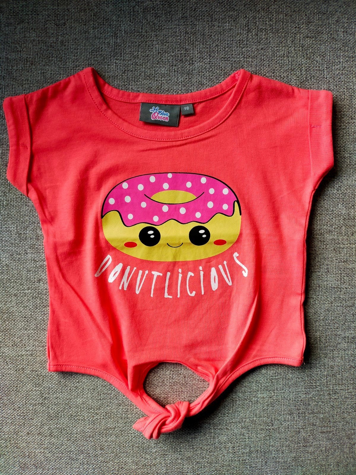 Zgan! Mooie kawaii zomertop van Blue Queen! Mt 98, Kinderen en Baby's, Kinderkleding | Maat 98, Meisje, Ophalen of Verzenden, Jurk of Rok