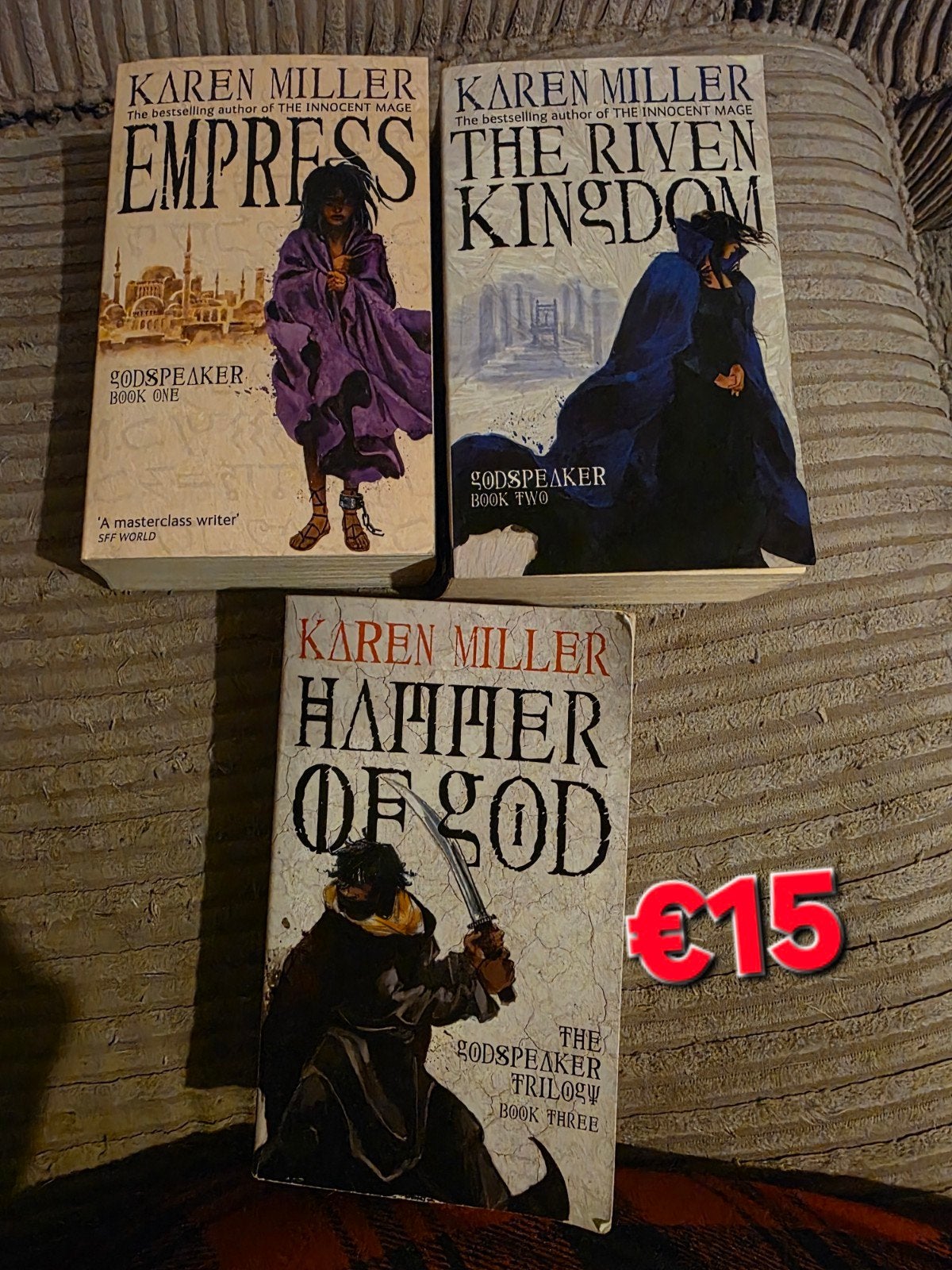 karen miller the godspeaker trilogie, Boeken, Ophalen of Verzenden, Zo goed als nieuw