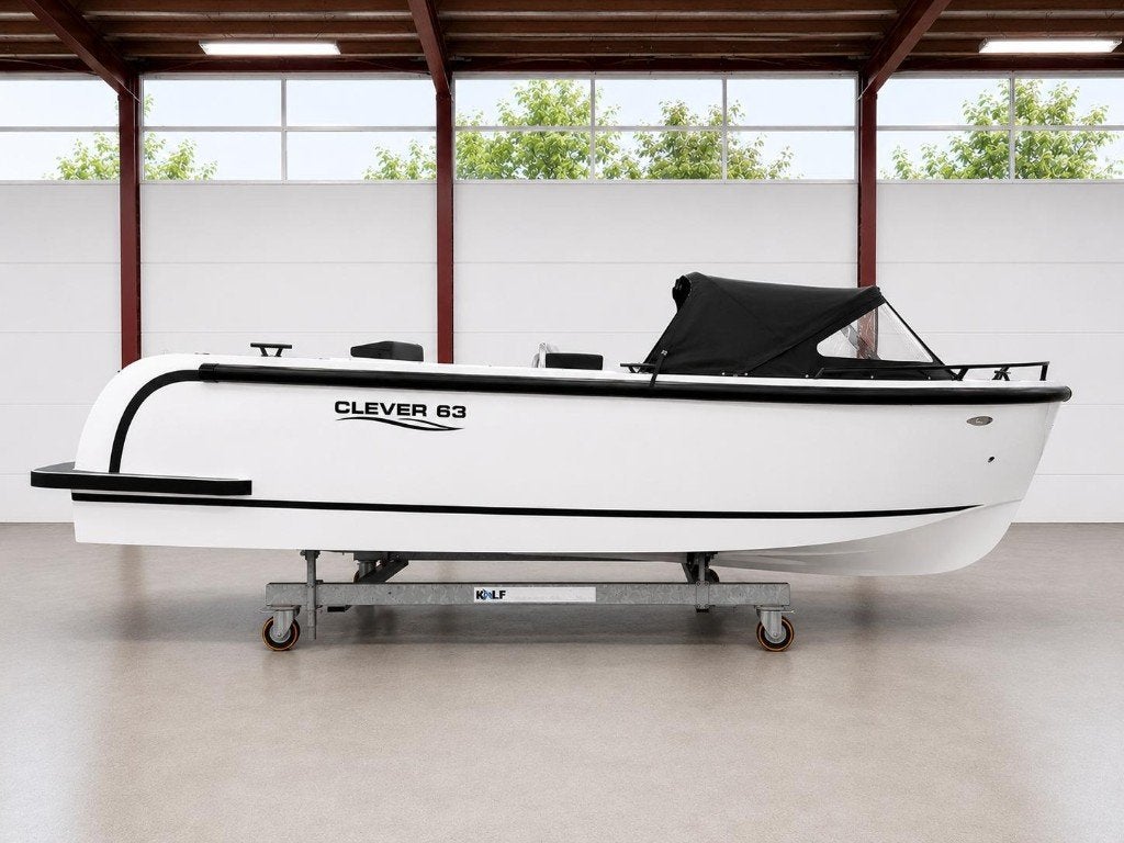 Clever 63 met Honda BF60 | BLACK AND WHITE EDITION, Ophalen, 60 pk, Tender, Rondzit