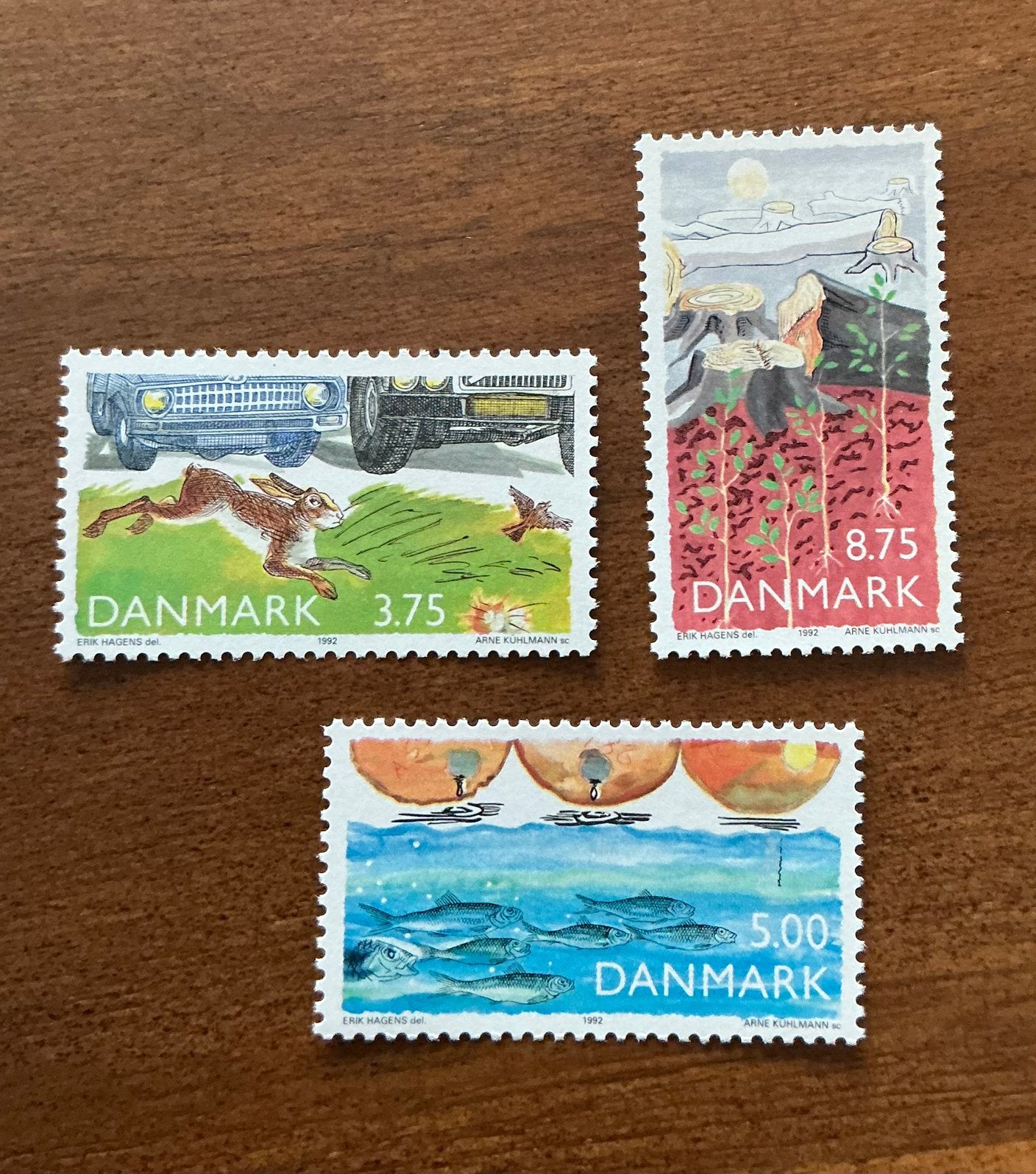 DENEMARKEN JAAR 1992 nrs. 1032+33+34, Ophalen of Verzenden, Denemarken, Postfris
