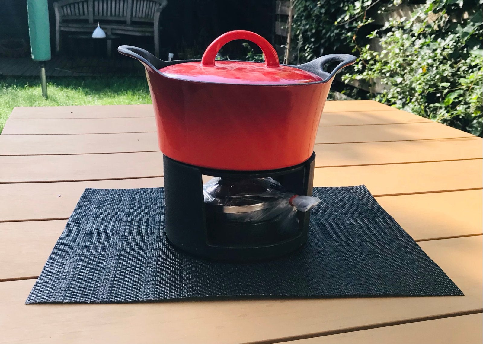Fonduepan Gietijzer Rood -  Hackman Finland - nieuw, Ophalen, Nieuw, Brander, Fonduepan