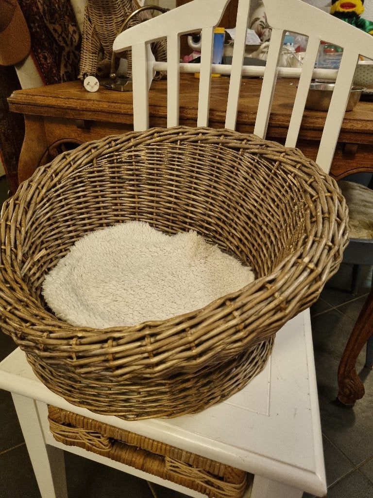 kattenmand mandje riet 27 hoog 33 rond, Ophalen of Verzenden, Nieuw, Riet