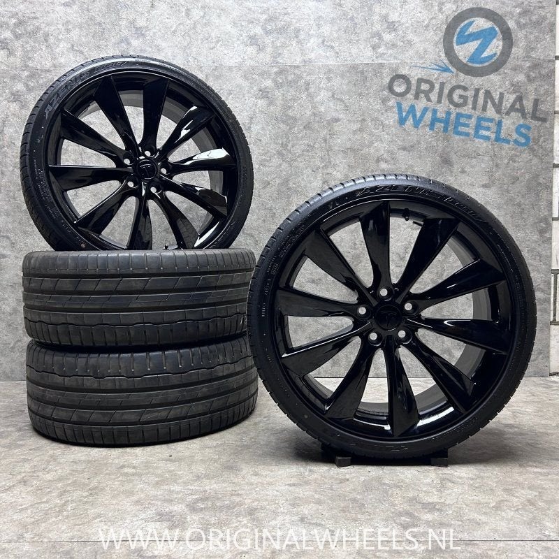 21 inch originele Turbine velgen + zomerbanden Tesla Model S, -, -, Banden en Velgen, -