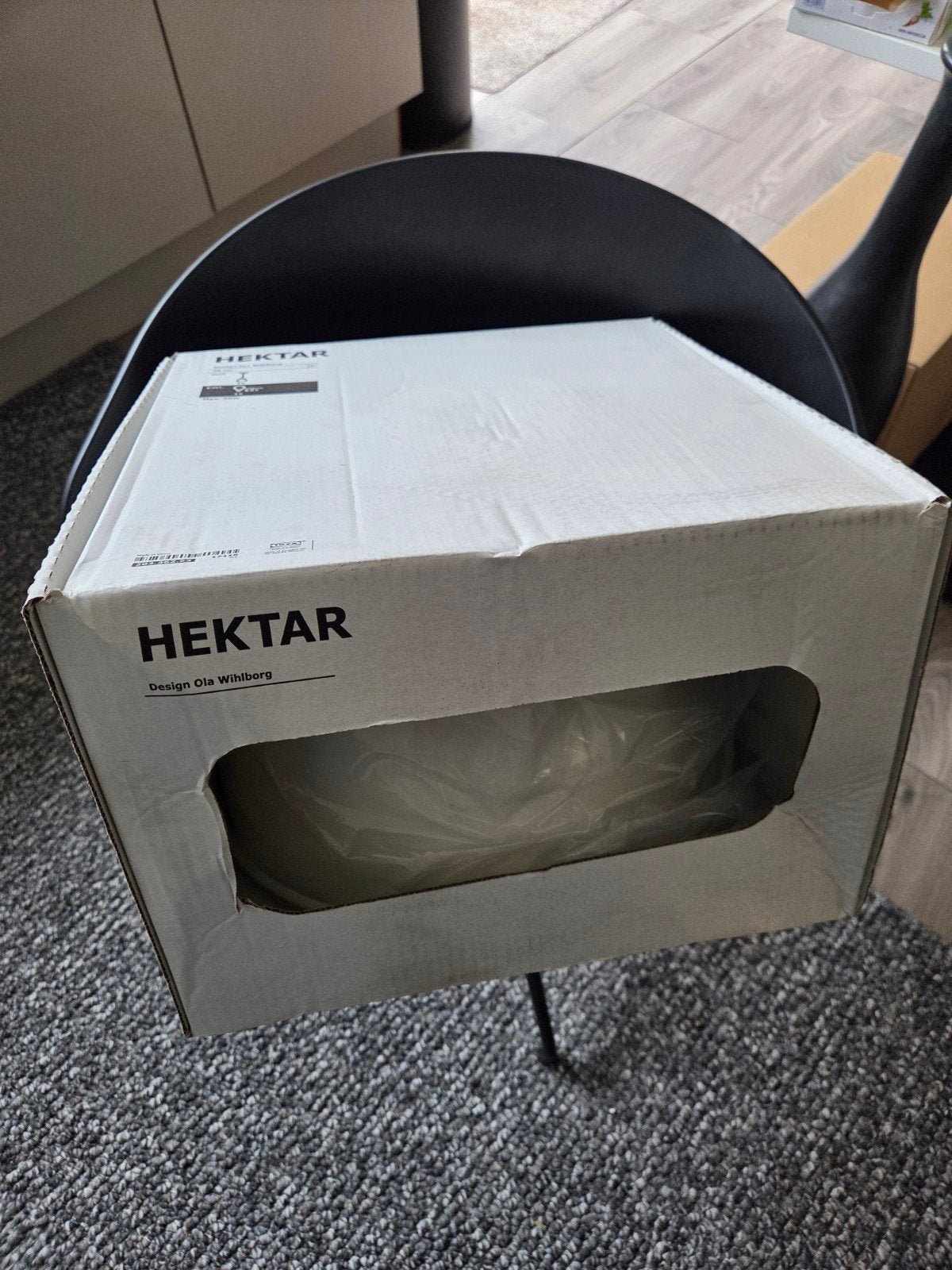 Hanglamp Hektar Ikea 38cm wit, Ophalen, Nieuw, Minder dan 50 cm