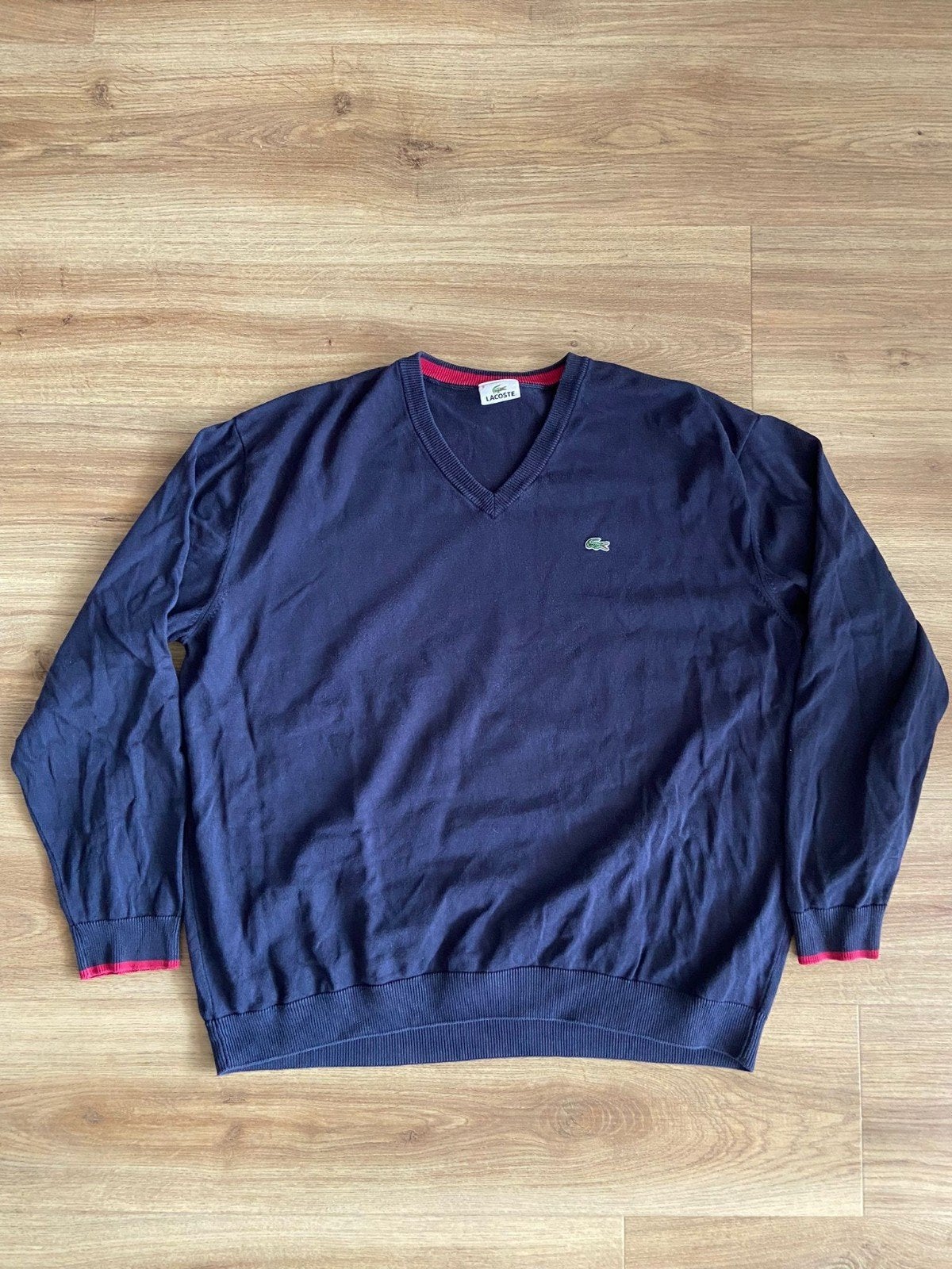 Donkerblauwe Lacoste trui maat 8, Kleding | Heren, Truien en Vesten, Ophalen of Verzenden, Blauw