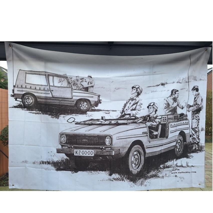 Vlag/Banner/Doek 40x60 cm  DAF YA66      versch. maten, Auto diversen, Overige Auto diversen, Ophalen of Verzenden