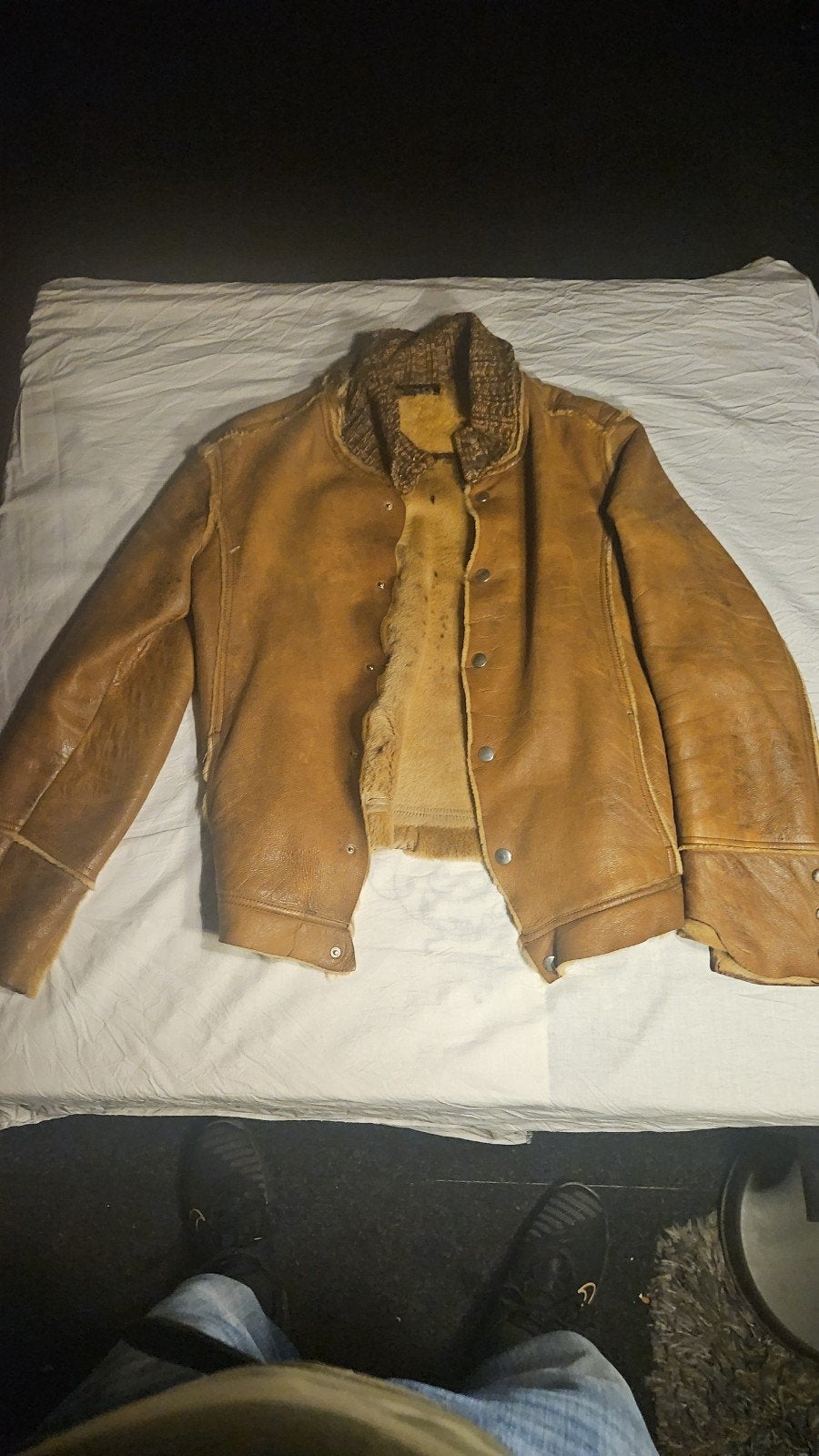 D&G Dolce & Gabbana Leren Jas met Bontvoering, Bruin, Maat 48/50 (M), Ophalen of Verzenden, D&G Dolce & Gabbana